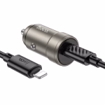 HOCO Z57 – Chargeur voiture rapide Glorious PD 30W avec câble (Type-C to iPhone) – Design compact, puissance maximale – Image 8