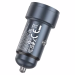 Hoco Z57A – Chargeur voiture rapide Glorious PD 30W + QC3.0 metal grey – Double puissance, charge intelligente et design élégant – Image 2