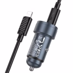 HOCO Z57A – Chargeur voiture rapide Glorious PD 30W + QC3.0 (C to iPhone) – Double puissance, charge intelligente et design élégant