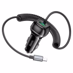 HOCO Z58B Rank – Chargeur de voiture intelligent 48W à charge rapide PD30W + QC3.0 avec câble intégré Lightning – Image 2