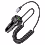 HOCO Z58B Rank – Chargeur de voiture intelligent 48W à charge rapide PD30W + QC3.0 avec câble intégré Lightning – Image 3