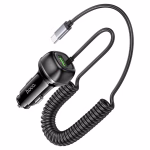 HOCO Z58B Rank – Chargeur de voiture intelligent 48W à charge rapide PD30W + QC3.0 avec câble intégré Type-C – Image 3