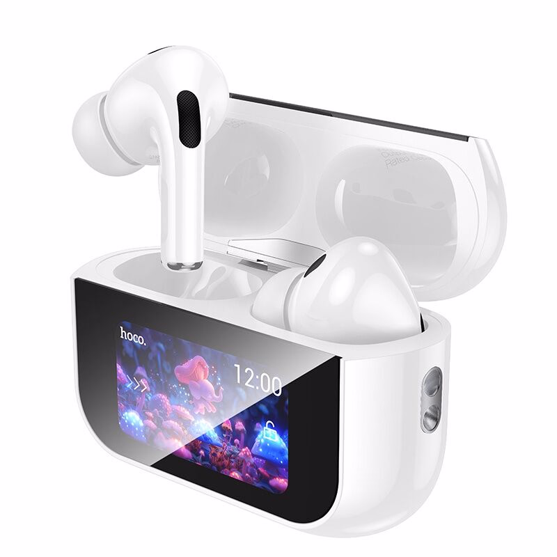 Hoco DZ - EW79 Bright – Écouteurs sans fil Bluetooth 5.4 TWS avec réduction de bruit ANC, écran tactile LED et design AirPods Pro – Clarté du son, éclat du style- white (3) Hoco EW79 Bright – Écouteurs sans fil Bluetooth 5.4 TWS avec réduction de bruit ANC, écran tactile LED et design AirPods Pro - Clarté du son, éclat du style – Image 1