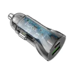 HOCO z47a chargeur voiture transparent vue latérale design