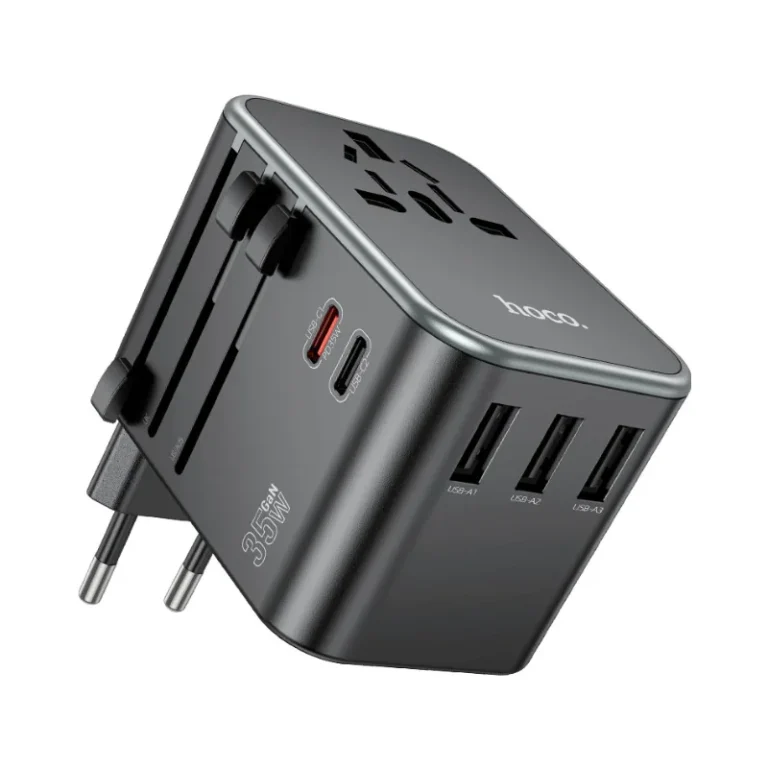 Chargeur universel HOCO AC19 noir 5 ports USB-C USB-A PD 35W