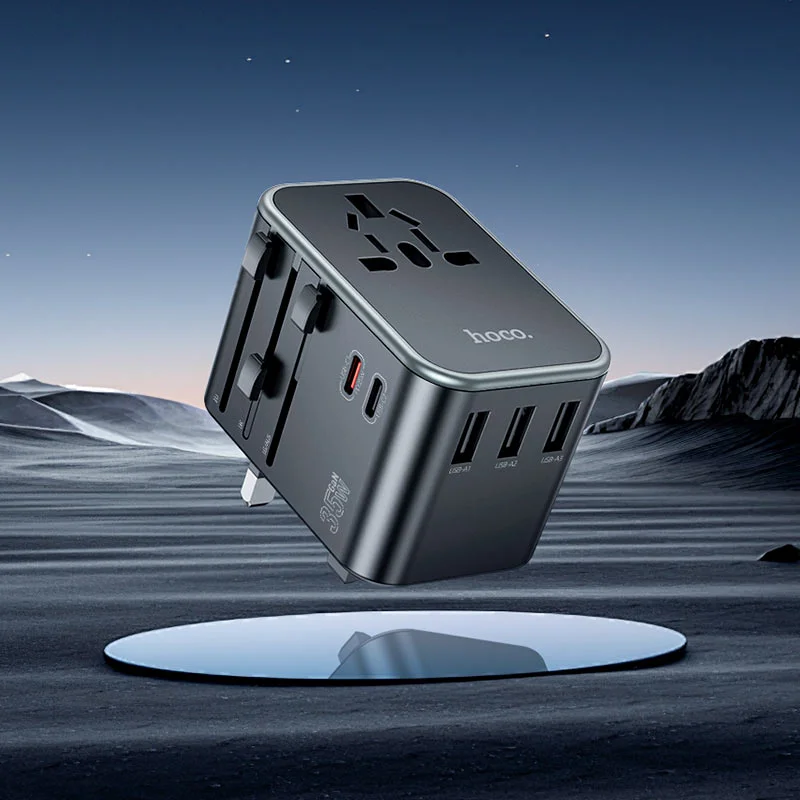 Chargeur HOCO AC19 adaptateur UK britannique installé