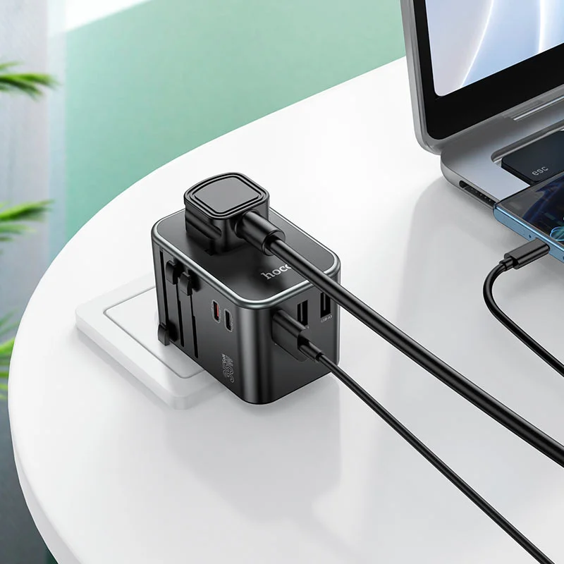 HOCO AC19 utilisation bureau charge multiple smartphones tablettes