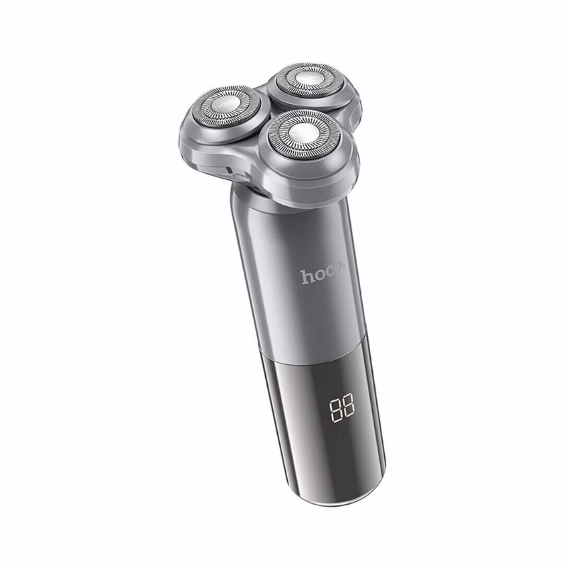 Hoco HP35 – Rasoir Électrique à Induction 3 Lames Flottantes IPX7 avec Écran LCD - gris (4) HOCO HP35 – Rasoir électrique à trois lames avec capteur d’induction - Rasage intelligent, précision et confort ultime – Image 1