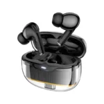 Écouteurs sans fil noirs Hoco boitier ouvert