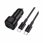 BOROFONE BZ34B - Chargeur de voiture DOUBLE PORT  PD20W + QC3,0 (TYPE-C TO TYPE-C) – Image 2