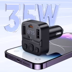 HOCO E87 - Transmetteur FM Bluetooth pour voiture 35W (PD20W+USB15W) – Image 7