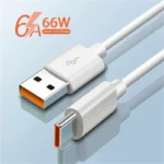 Câble de charge rapide Huawei USB vers USB-C 6A original pour SuperCharge 66W.