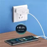 Chargeur rapide 66W pour smartphone Android, affichage SuperCharge
