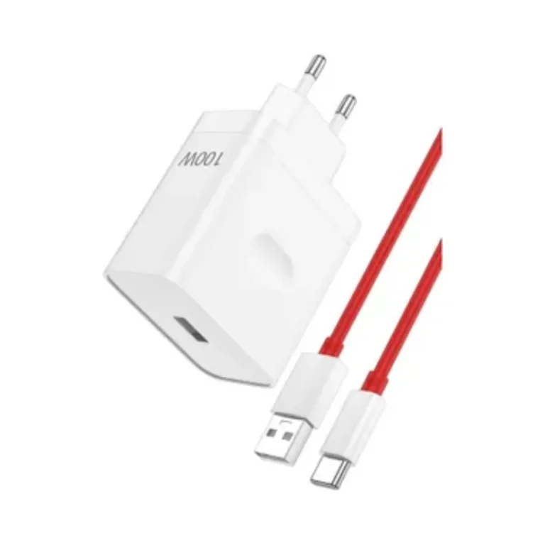 Boîte de charge Oppo 100W SuperVOOC Original avec câble USB-A vers USB-C haute performance.