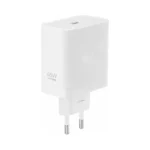 adaptateur secteur Realme 45W original blanc, prise européenne certifiée pour charge rapide.