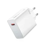 Chargeur Xiaomi 67W original blanc, adaptateur secteur ultra rapide pour smartphones Mi et POCO.
