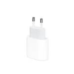 Adaptateur secteur Hoco 20W PD prise EU blanche pour charge rapide iPhone.