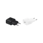 Chargeurs Samsung 25W PD originaux en noir et blanc, technologie Super Fast Charging.