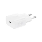 Port USB-C du chargeur Samsung 25W PD original, connectique haute performance Power Delivery.
