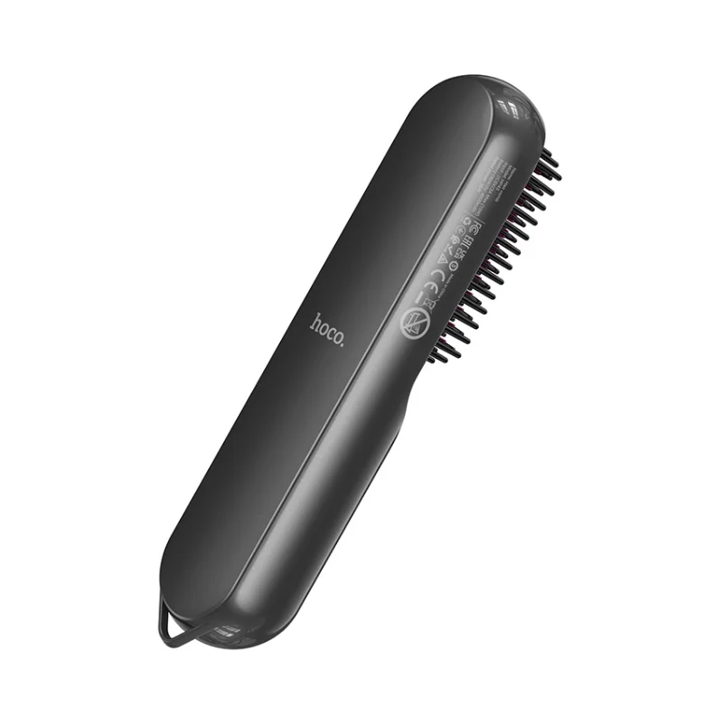 HOCO HP45 lisseur brosse chauffante profil droit - brosse à lisser cheveux rechargeable