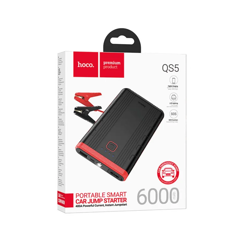 Meilleur booster batterie voiture portable 6000mAh HOCO Algérie