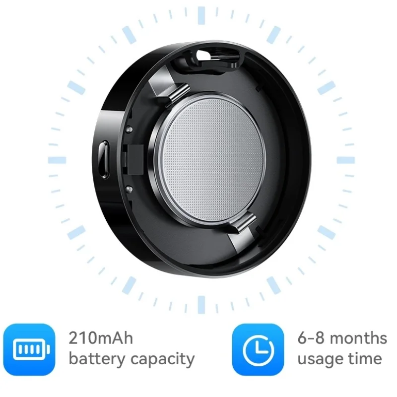 HOCO E96A noir vue intérieure - balise de localisation anti-vol compacte