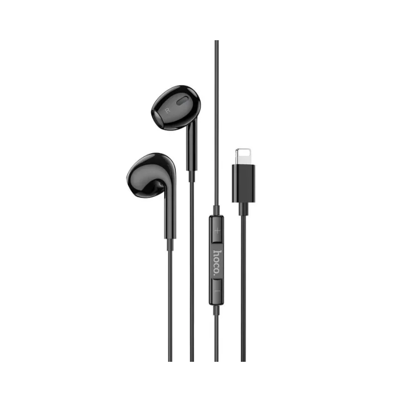 HOCO M111 MAX Écouteurs filiaire Pour IPhone noir HOCO M111 MAX | Écouteurs filiaire Pour IPhone - Version d'appel – Image 1
