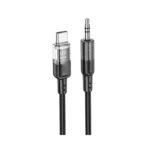 HOCO UPA27 | Câble Adaptateur Transparent AUX Jack vers Type-C - Audio Numérique