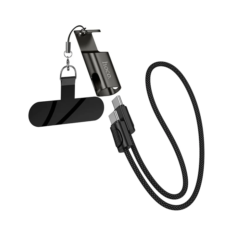 HOCO X126 Câble de recharge 60W Type C Vers USB C noir HOCO X126 | Câble de recharge 60W Type-C Vers USB C – Image 1