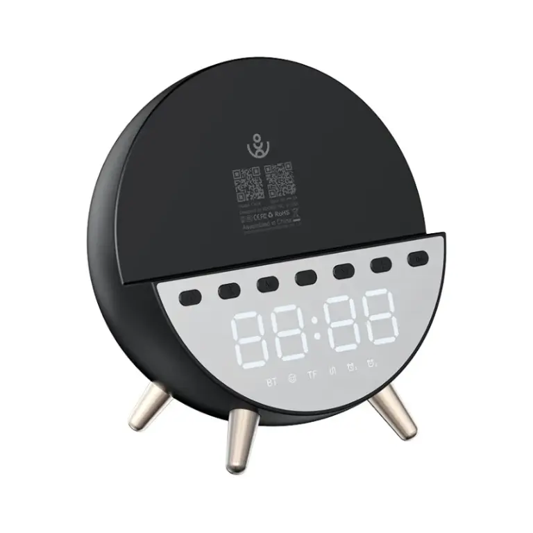 XDOBO BMTL Clock enceinte Bluetooth avec réveil LED et charge sans fil