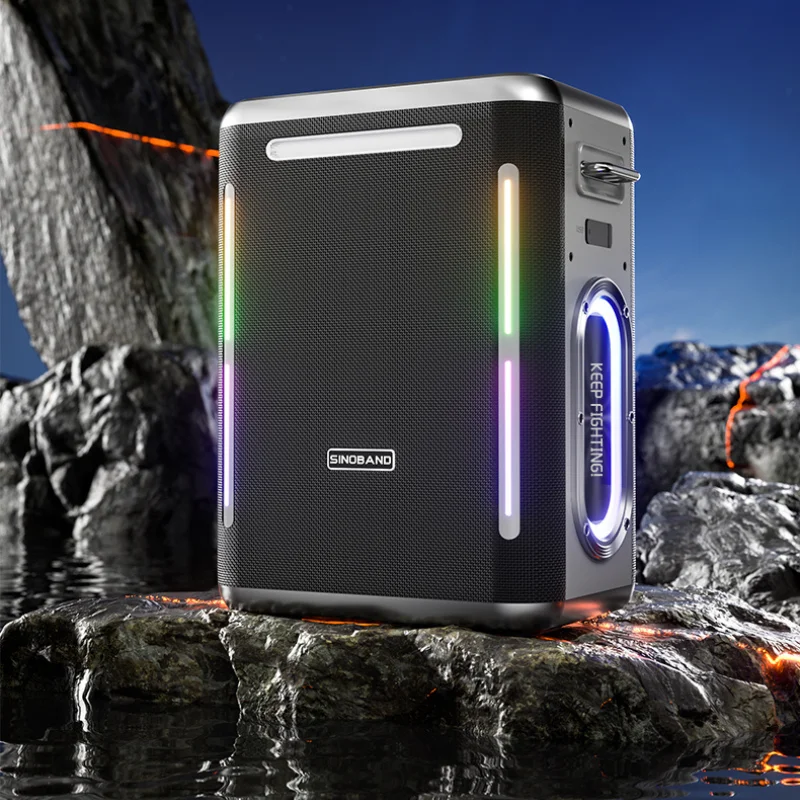 Enceinte sans fil XDOBO Party 1981 avec effet lumineux LED vert en extérieur nature Algérie distributeur officiel