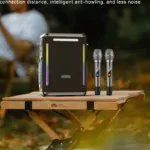 Enceinte XDOBO Party 1981 300W terrasse extérieur Algérie avec deux microphones sans fil UHF professionnels inclus