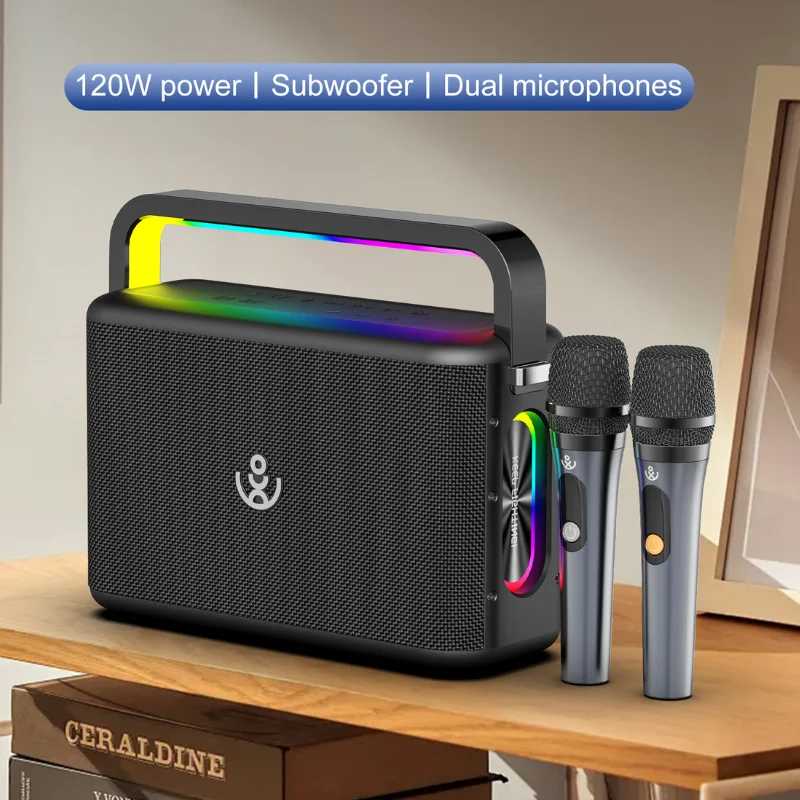 Speaker Bluetooth karaoké XDOBO SINOBAND Nuts avec éclairage RGB et microphones sans fil