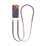 Porte téléphone HOCO GH11 marron avec smartphone et sangle bandoulière