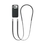 Porte téléphone HOCO GH11 noir avec smartphone porté en bandoulière