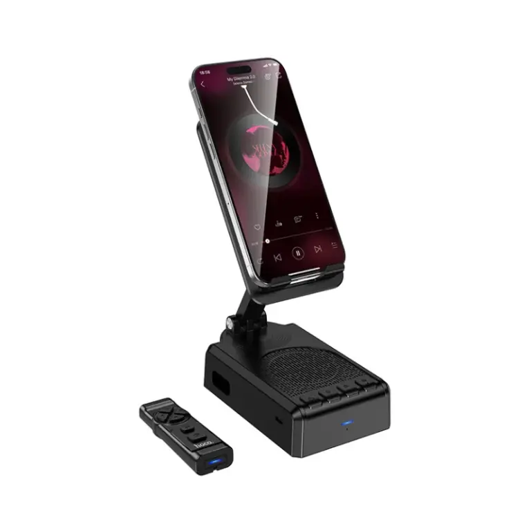 Smartphone installé sur le support Bluetooth HOCO HC45 Wave