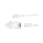 BOROFONE BZ34B - Chargeur de voiture DOUBLE PORT PD20W + QC3,0 (TYPE-C TO TYPE-C)