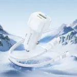 BOROFONE BZ34B - Chargeur de voiture DOUBLE PORT PD20W + QC3,0 (TYPE-C TO TYPE-C)