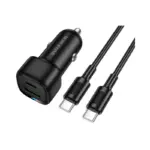 BOROFONE BZ34B - Chargeur de voiture DOUBLE PORT PD20W + QC3,0 (TYPE-C TO TYPE-C)