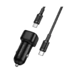 BOROFONE BZ34B - Chargeur de voiture DOUBLE PORT PD20W + QC3,0 (TYPE-C TO TYPE-C)