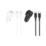 BOROFONE BZ34B - Chargeur de voiture DOUBLE PORT PD20W + QC3,0 (TYPE-C TO TYPE-C)