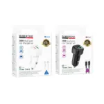 BOROFONE BZ34B - Chargeur de voiture DOUBLE PORT PD20W + QC3,0 (TYPE-C TO TYPE-C)