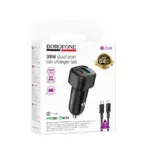 BOROFONE BZ34B - Chargeur de voiture DOUBLE PORT PD20W + QC3,0 (TYPE-C TO IP)