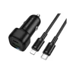 BOROFONE BZ34B - Chargeur de voiture DOUBLE PORT PD20W + QC3,0 (TYPE-C TO IP)