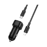 BOROFONE BZ34B - Chargeur de voiture DOUBLE PORT PD20W + QC3,0 (TYPE-C TO IP)