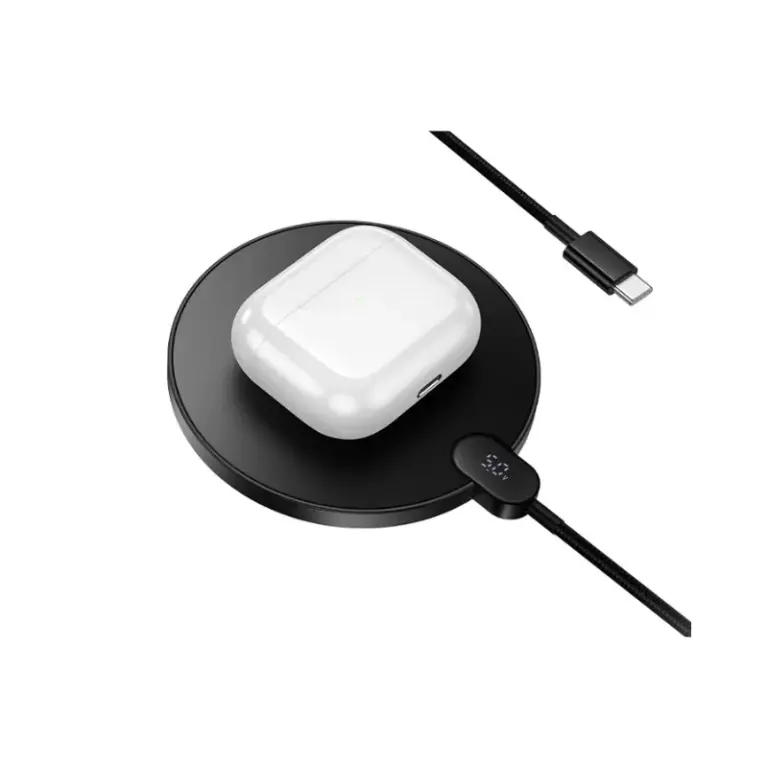 HOCO CW62 - Chargeur sans fil de bureau Peak 15 W avec affichage numérique