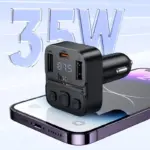 HOCO E87 - Transmetteur FM Bluetooth pour voiture 35W (PD20W+USB15W)