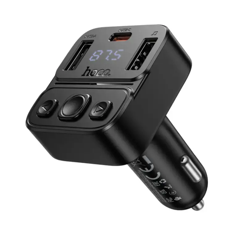 HOCO E87 - Transmetteur FM Bluetooth pour voiture 35W (PD20W+USB15W)