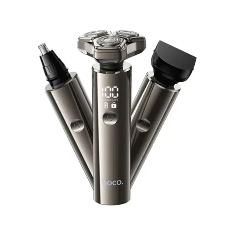 Hoco HP36 – Kit de soin 3-en-1 avec rasoir, tondeuse et accessoire nasal pour un usage quotidien et professionnel