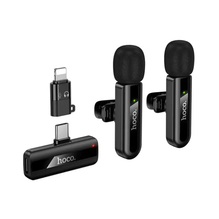 HOCO L20A - Double microphone sans fil miniature "plug and play